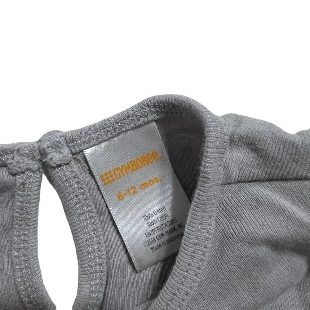 Gymboree 6-12m Grey Bird Tank Top